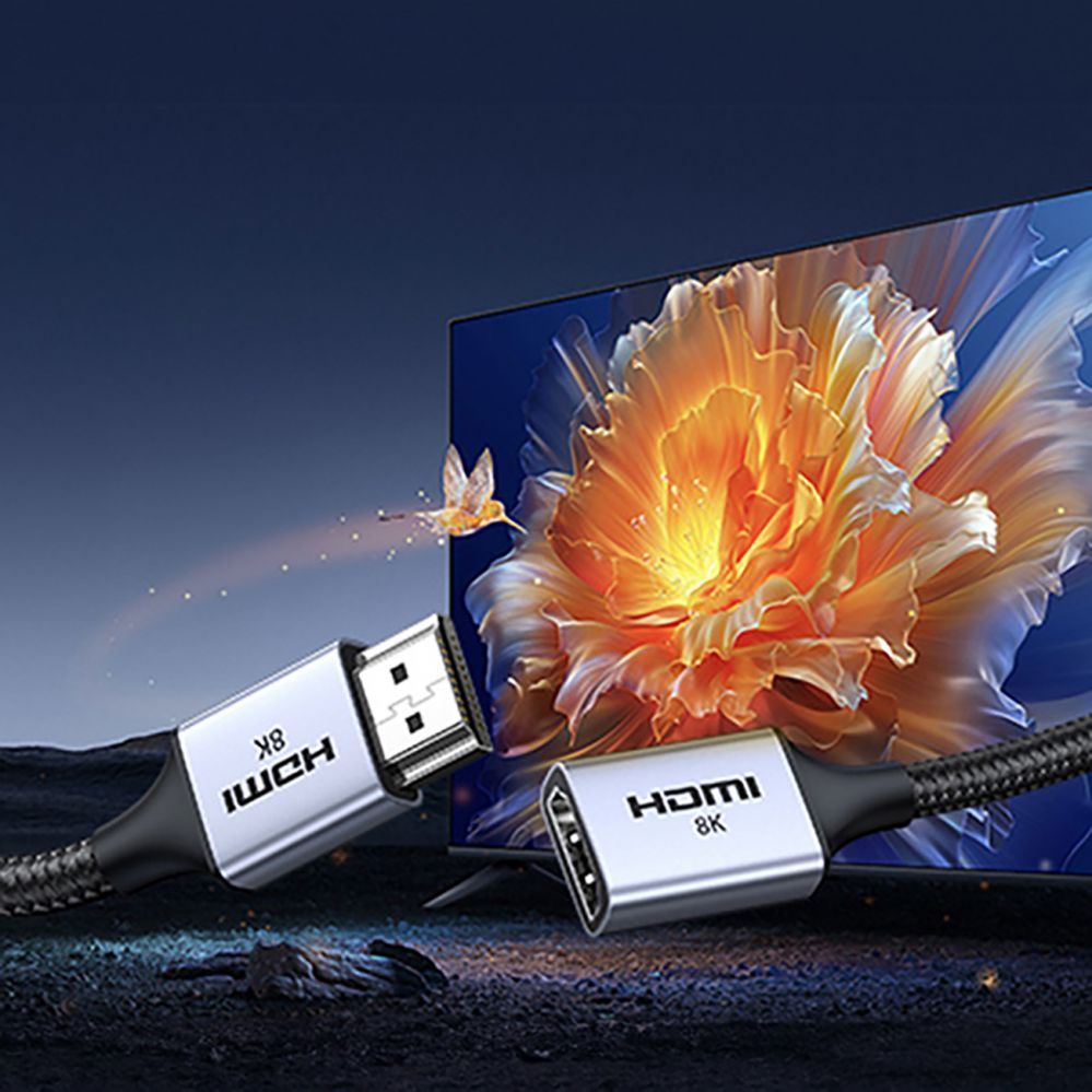 Kaabel Ugreen  Ugreen HD165 HDMI (Male) / HDMI (Female) 8K Cable 0.15m - Gray