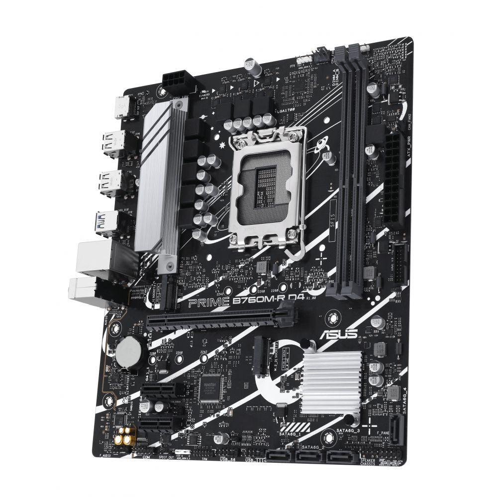 Intel protsessori emaplaat Asus  PRIME B760M-R D4 | Processor family Intel | Processor socket LGA1700 | Number of SATA connectors 4