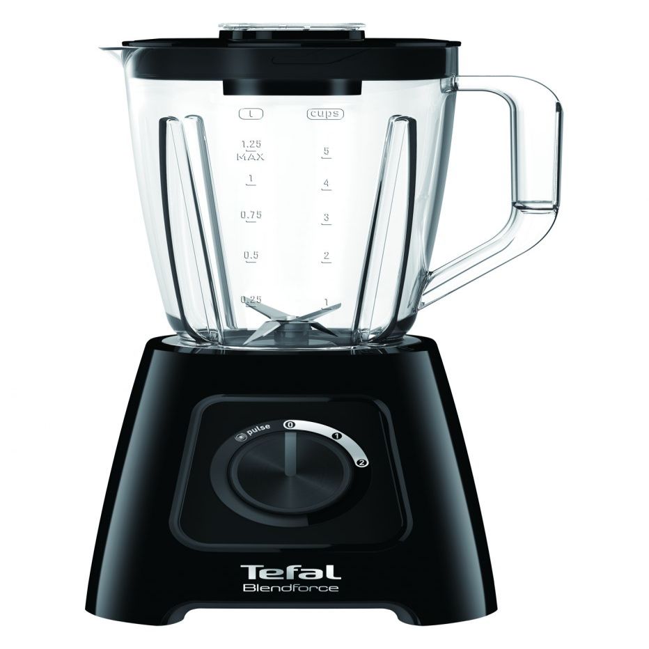Mikserid ja blenderid TEFAL  Blender BL420838 BlendForce Tabletop, 600 W, Jar material Plastic, Jar capacity 1.25 L, Ice crushing, Black
