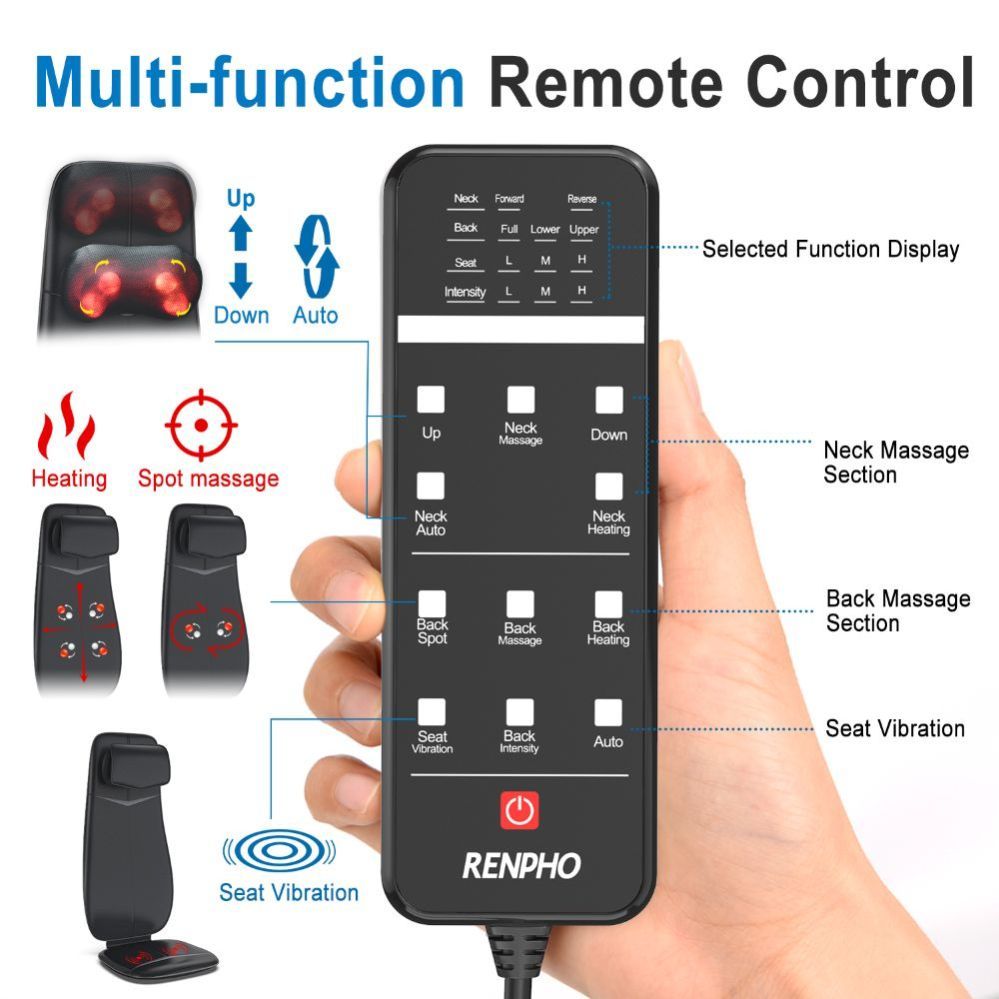 Умное устройство renpho  RENPHO Neck & Back Massage Cushion S Black