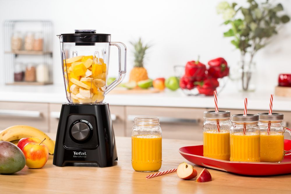 Mikserid ja blenderid TEFAL  Blender BL420838 BlendForce Tabletop, 600 W, Jar material Plastic, Jar capacity 1.25 L, Ice crushing, Black