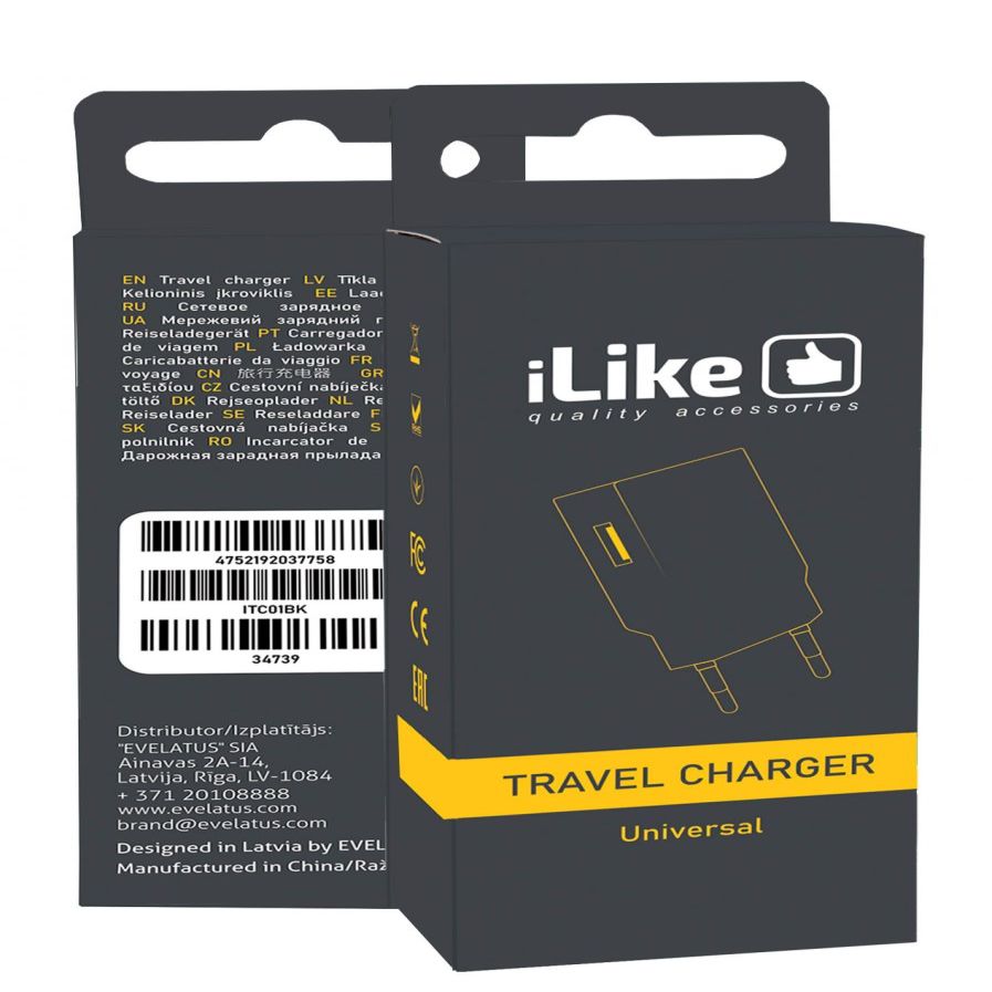 Адаптер iLike  iLike Travel Charger ITC01 Black