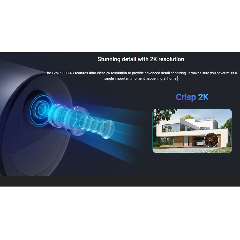 Webcam EZVIZ  Ezviz EB3 CS-EB3 4G Outdoor IP65 Smart Home Battery security Camera MicroSD / Night vision Silver