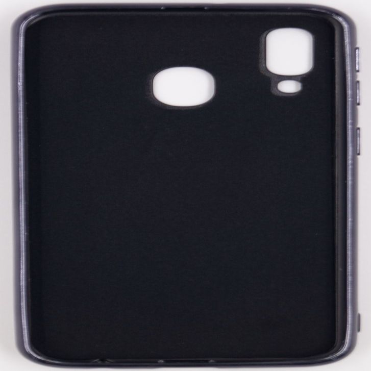Чехол на заднюю панель Evelatus Samsung A40 Water Ripple Full Color Electroplating Tempered Glass Black