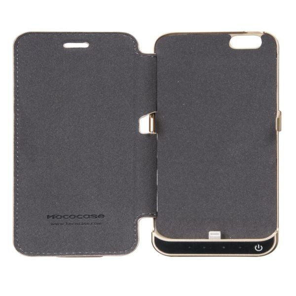 Чехол книжка Hoco Apple iPhone 6 Ultra thin battery 3000mAh with leather case Black