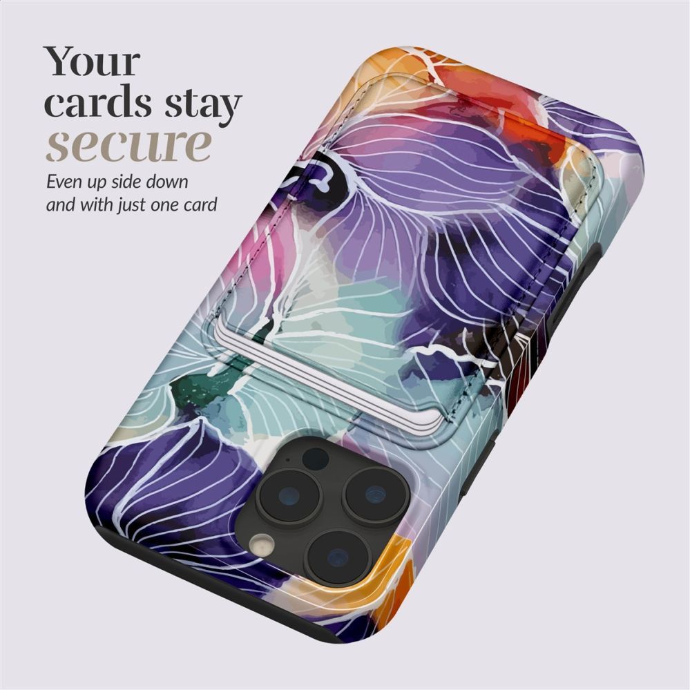 Back panel cover Mio  MIO Flowers Magsafe Case Compatible Card Holder