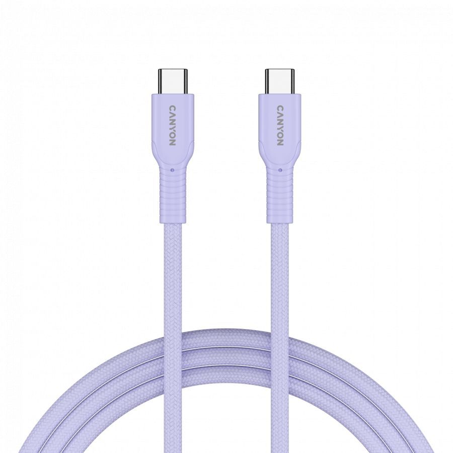 Kaabel Canyon  CANYON cable OnWire 60CL C-C 60W COLOR Braided 1m Purple