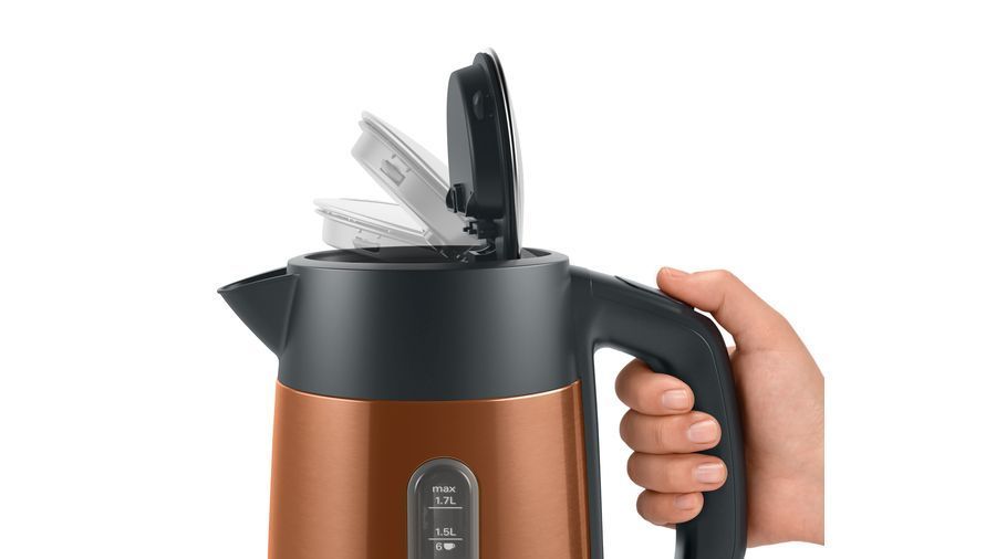 Veekeetja Bosch  Kettle TWK4P439 Electric, 2400 W, 1.7 L, Stainless steel, Copper, 360° rotational base