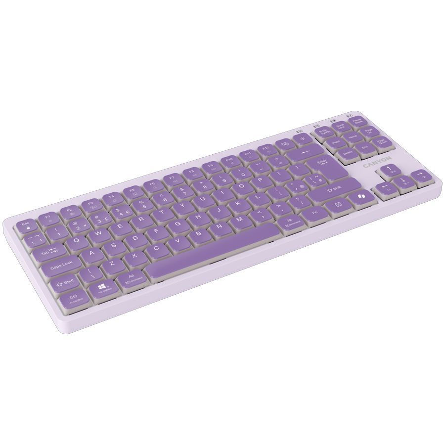 Computer keyboard Canyon  CANYON Keyboard OnType 10 Low Profile EN Wired Violet