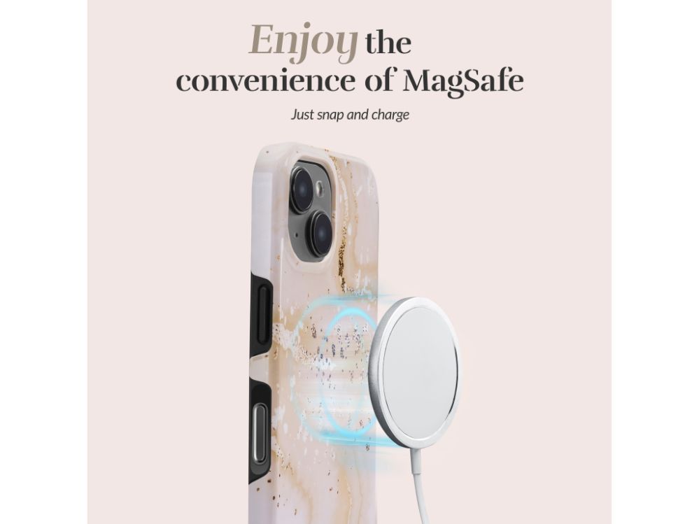 Back panel cover Mio  MIO Gold Marble Magsafe Compatible for iPhone 17 Pro Max