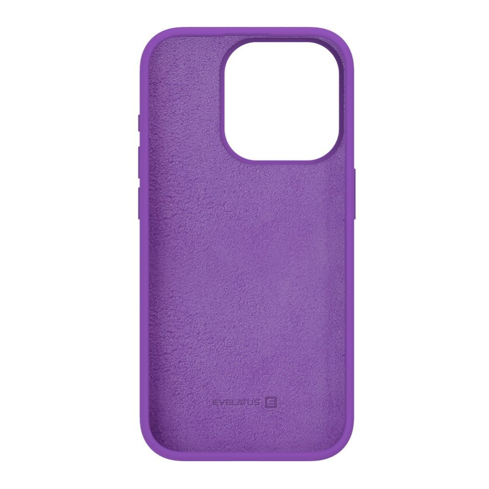 Back panel cover Evelatus Apple iPhone 15 Pro Premium Soft Touch Silicone Case Deep Purple
