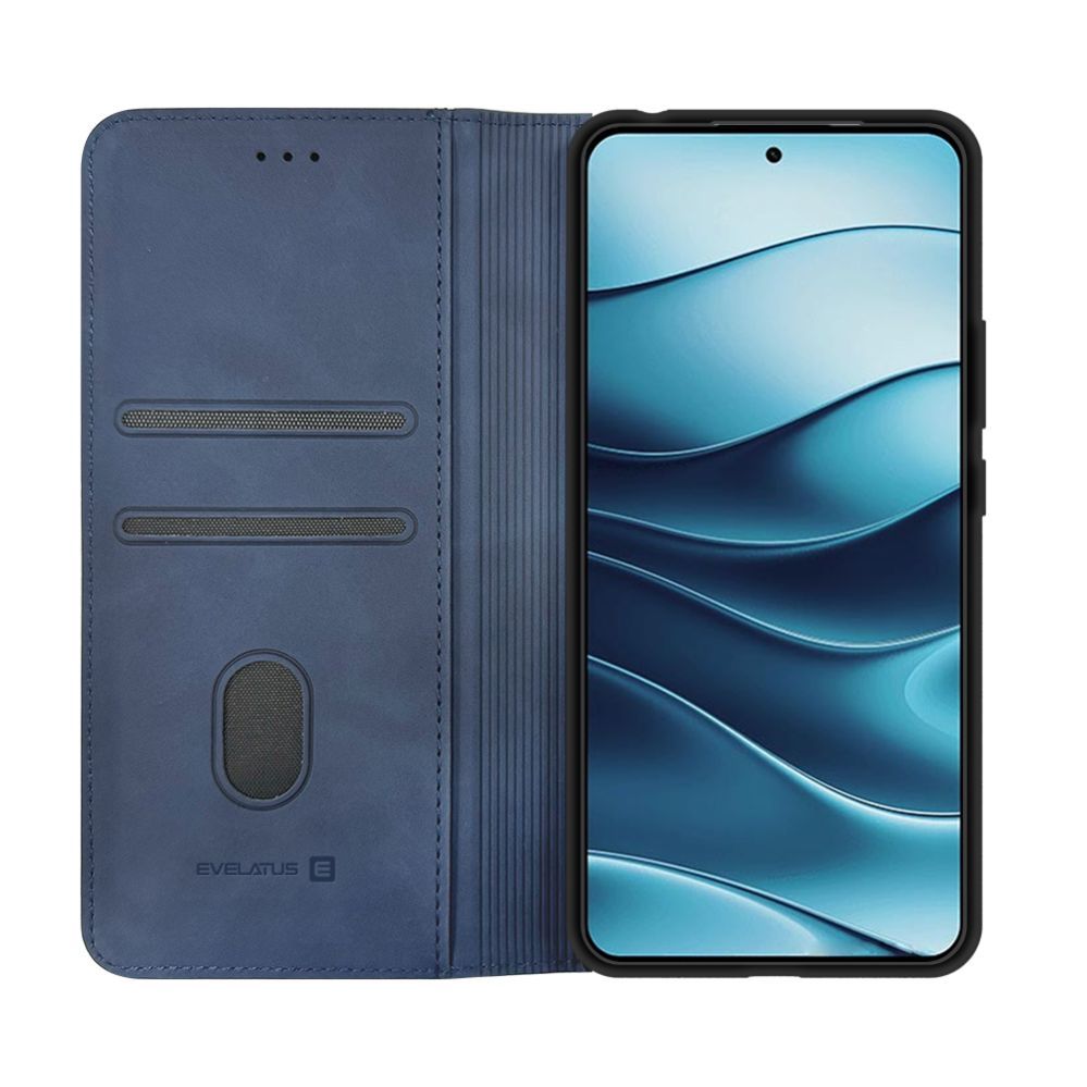 Kaaned - kaaned Evelatus Xiaomi Redmi Note 14 4G Book Case Folio Dark Blue