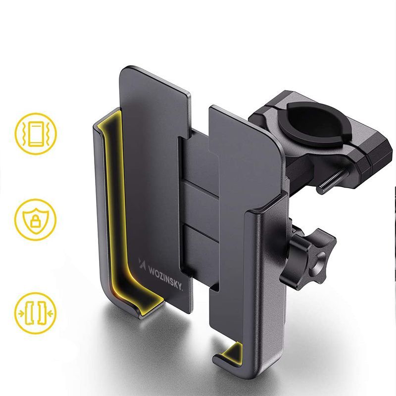 Аксессуар для велосипеда Wozinsky  Wozinsky metal bicycle phone holder, scooters black (WBHBK3)