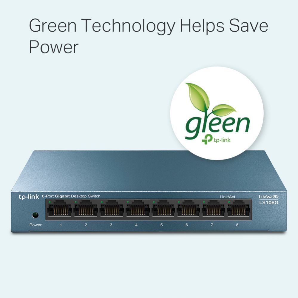 Сервер - Прочие аксессуары TP-Link  8-Port 10/100/1000Mbps Desktop Network Switch LS108G Unmanaged, Desktop