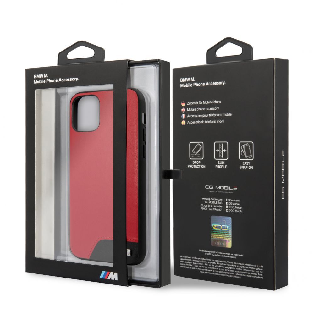 Tagakaaned BMW Apple iPhone 11 Pro Hardcase Smooth PU Leather Red