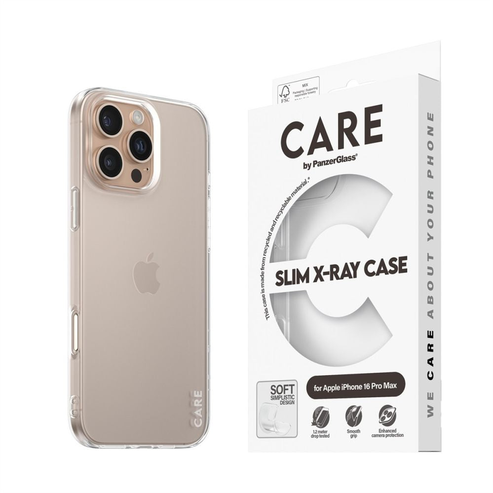 Tagakaaned PanzerGlass  CARE Fashion case X-Ray Soft Basic iPhone 16 Pro Max, Transparent