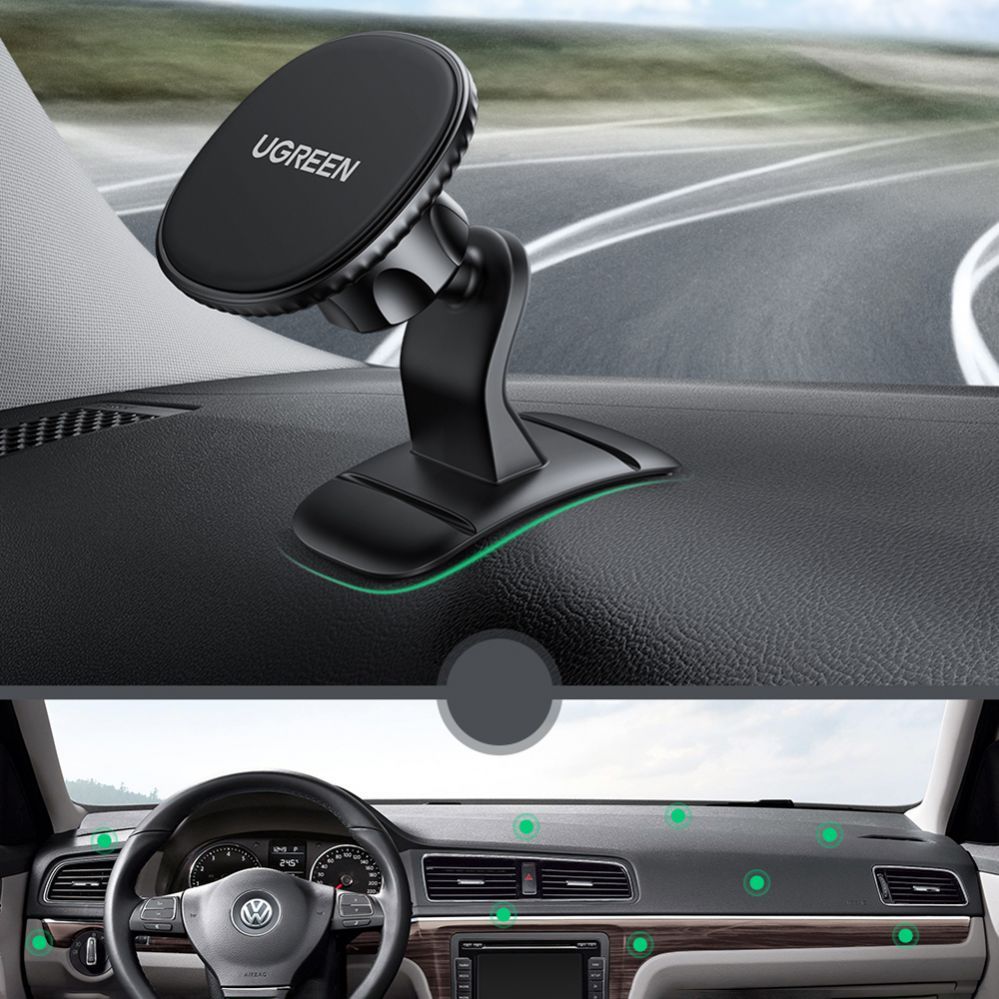 Automaatne hoidja Ugreen  Ugreen Magnetic Car Phone Holder Self-Adhesive for Dashboard Black (LP292)