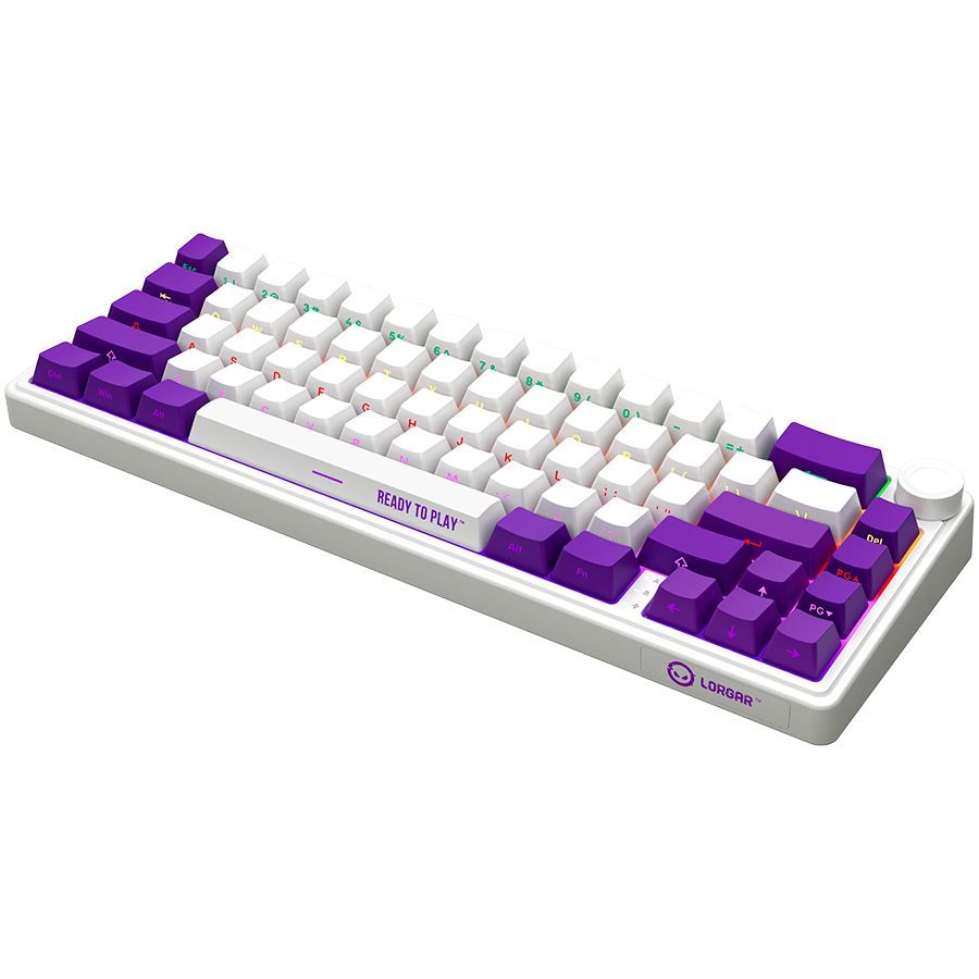 Computer keyboard LORGAR  LORGAR KBP70MW, Wireless 65% Mechanical Gaming Keyboard Pro, White, EN layout