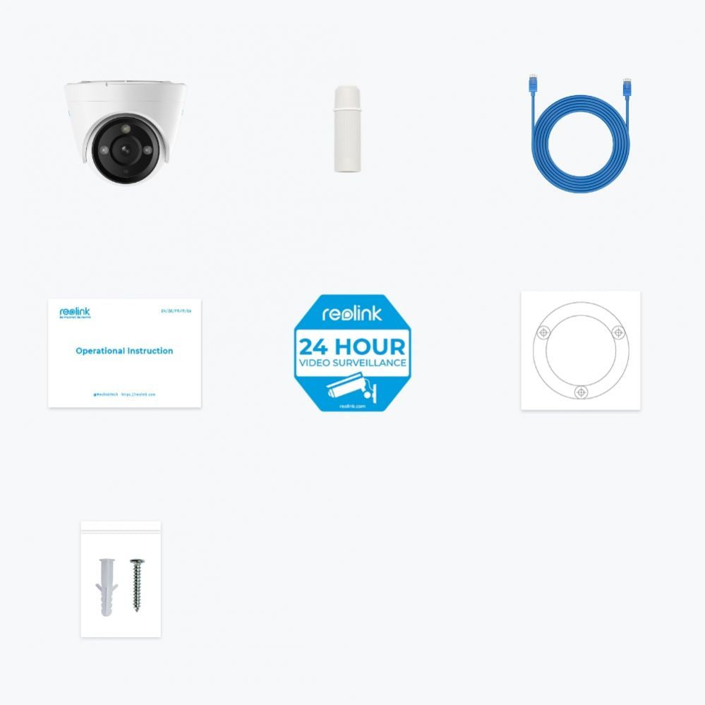 Veebikaamera Reolink  4K Security IP Camera with Color Night Vision P434 Dome 8 MP 2.8-8mm/F1.6 IP66 H.265 MicroSD, max. 256 GB