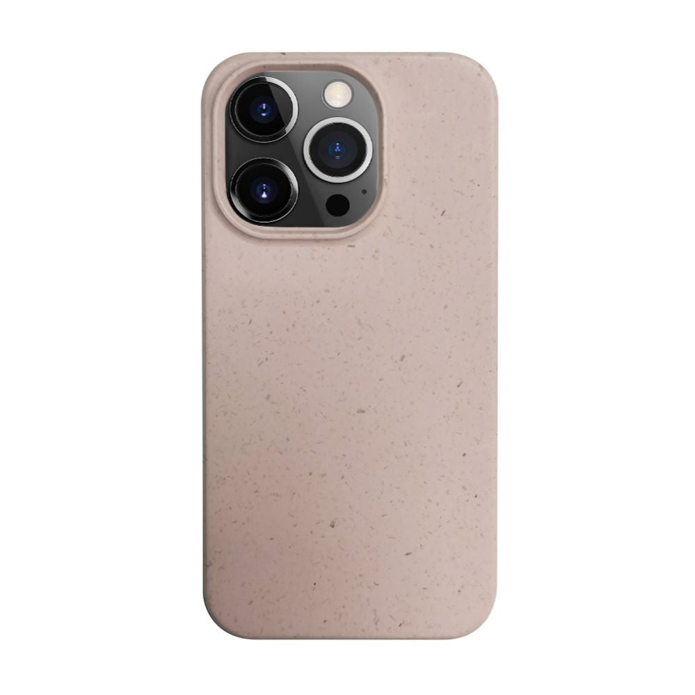 Back panel cover iLike Apple iPhone 14 Pro Silicone plastic case Eco Print Design Beige