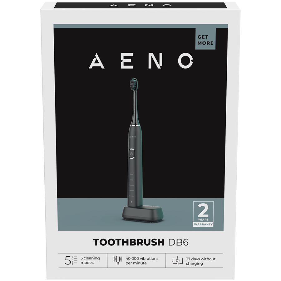 Muud kaubad AENO  AENO Sonic Electric Toothbrush DB6: Black, 5 modes, wireless charging, 46000rpm, 40 days without charging, IPX7