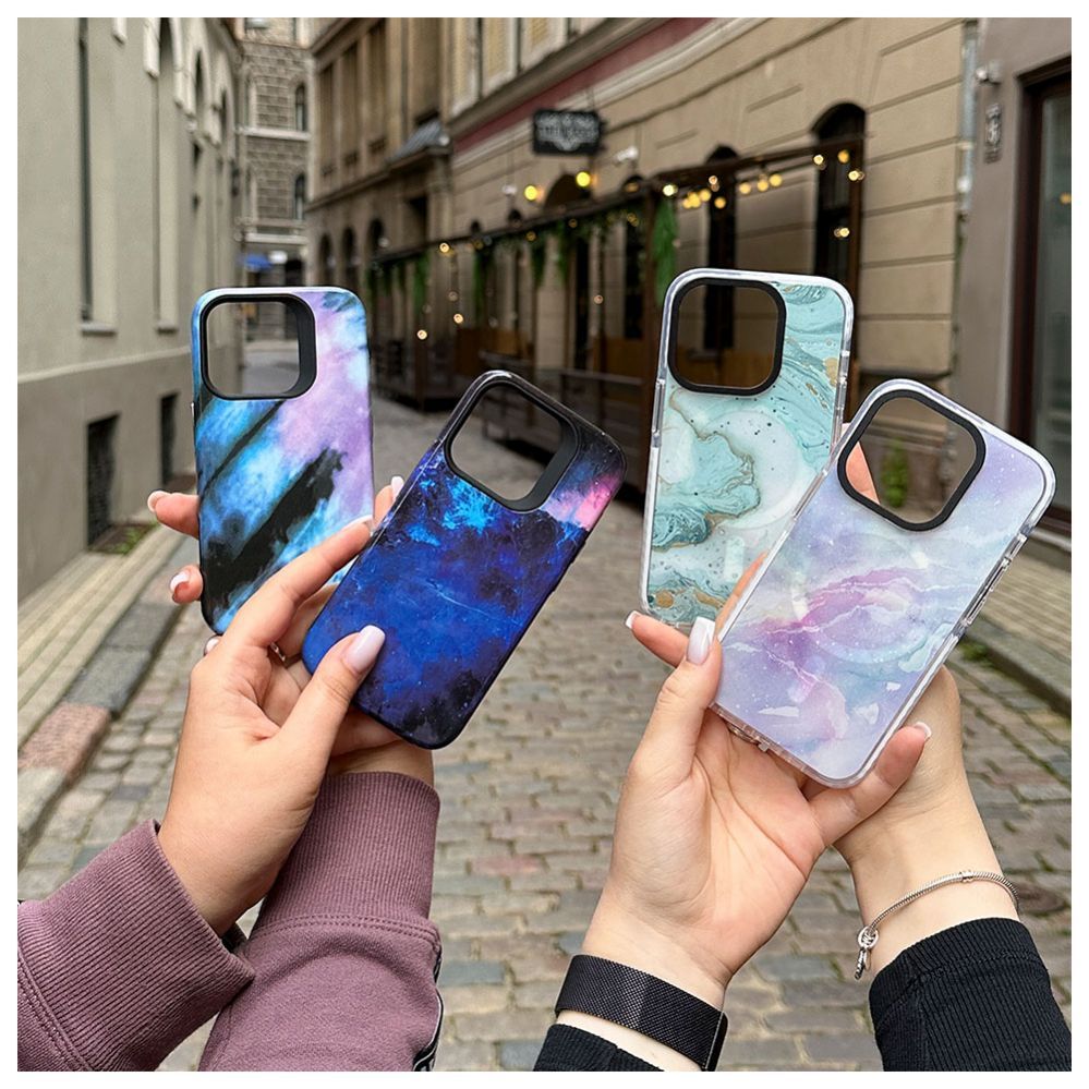 Tagakaaned Evelatus Apple iPhone 15 Pro Max PC+TPU With MagSafe Customized Print Purple