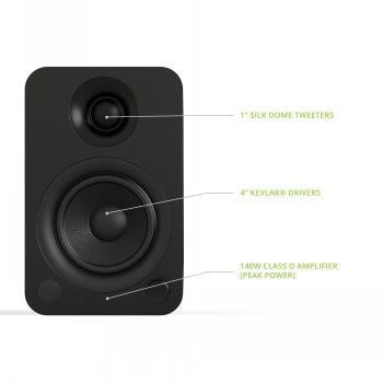 Bluetooth Speaker Accessories KANTO AUDIO  KANTO AUDIO POWERED SPEAKERS WITH BLUETOOTH® AND RCA INPUT - BLACK VINYL (INCL. TYPE C & G POWER CORDS)