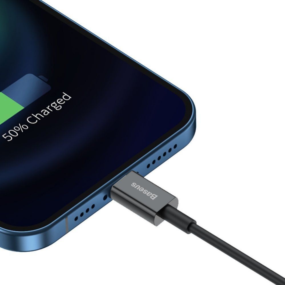 Kaabel Baseus  Baseus Superior USB - Lightning fast charging data cable 2,4 A 1 m black (CALYS-A01)