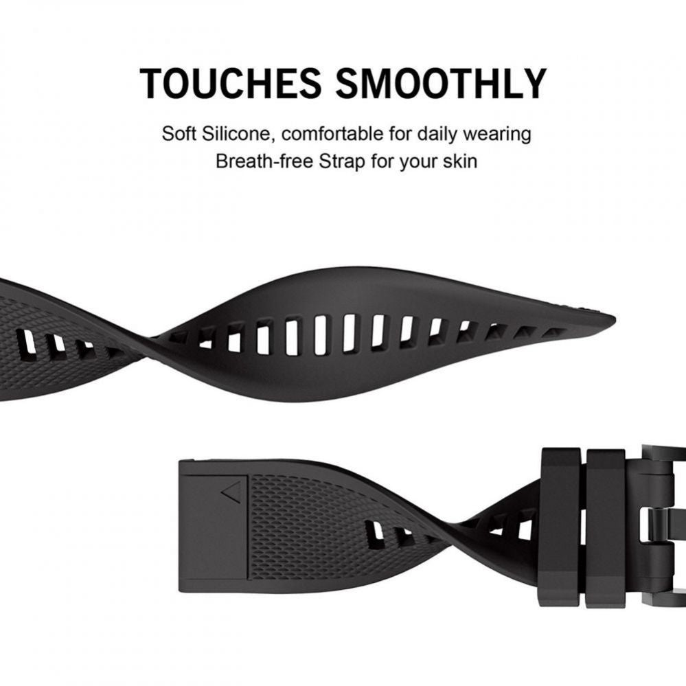 Rihm Tech-Protect  Tech-Protect Smooth Strap for Garmin Fenix 3 / 5X / 3HR / 5X Plus / 6X / 6X Pro / 7X - Black