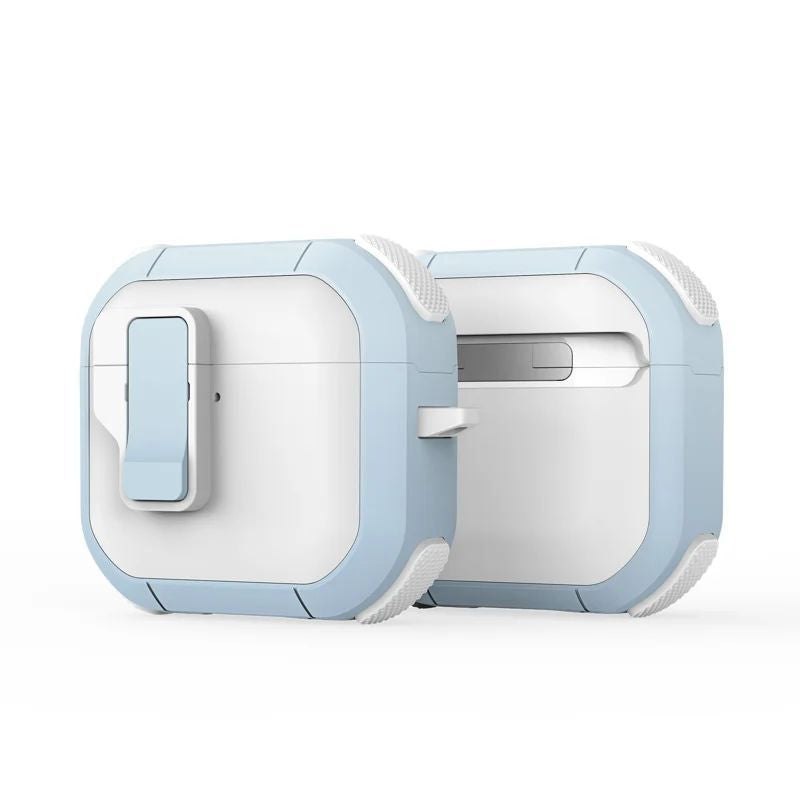 Korpus kõrvaklappidele Dux Ducis - AirPods 4 PECP Series PC+TPU Cover with Hook White Blue