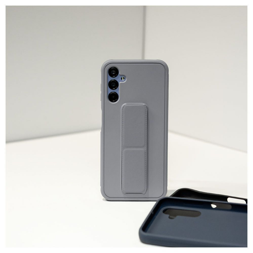 Back panel cover iLike Samsung Galaxy A14 5G Silicone Case with stand Purple