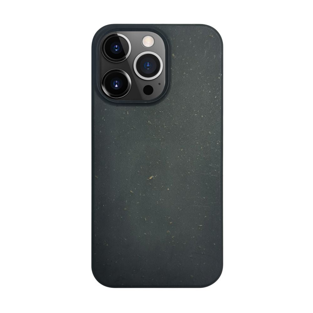 Back panel cover iLike Apple iPhone 13 Pro Silicone plastic case Eco Print Design Black