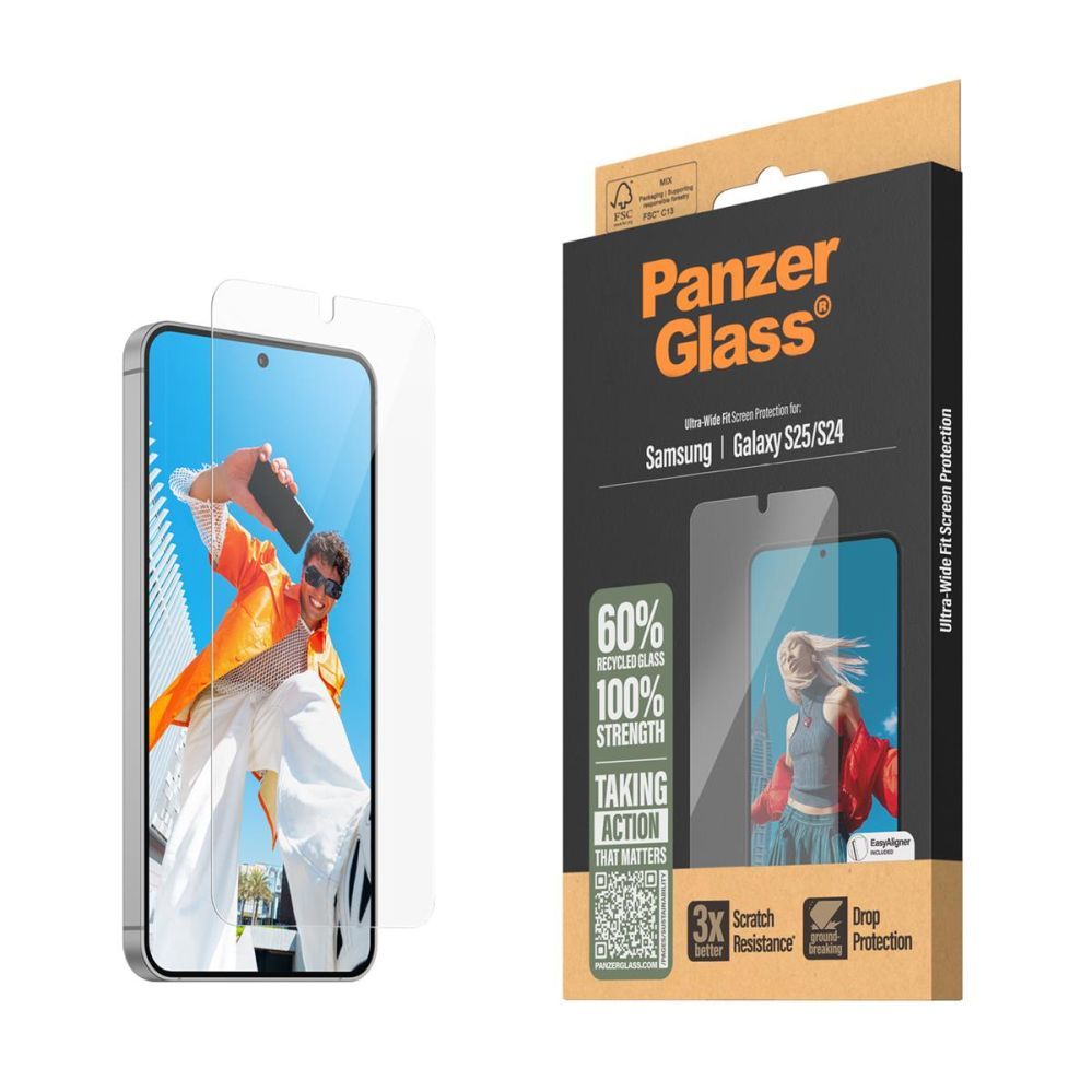 Protective glass PanzerGlass  PanzerGlass Screen Protector Samsung Galaxy S25 Ultra-Wide Fit, Transparent