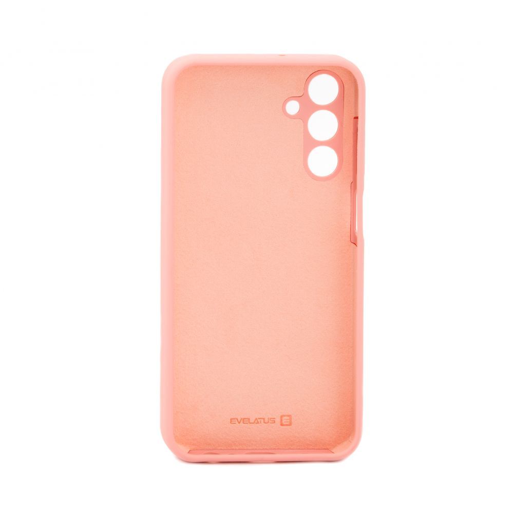 Back panel cover Evelatus Samsung Galaxy A15 Premium Soft Touch Silicone Case Rose pink