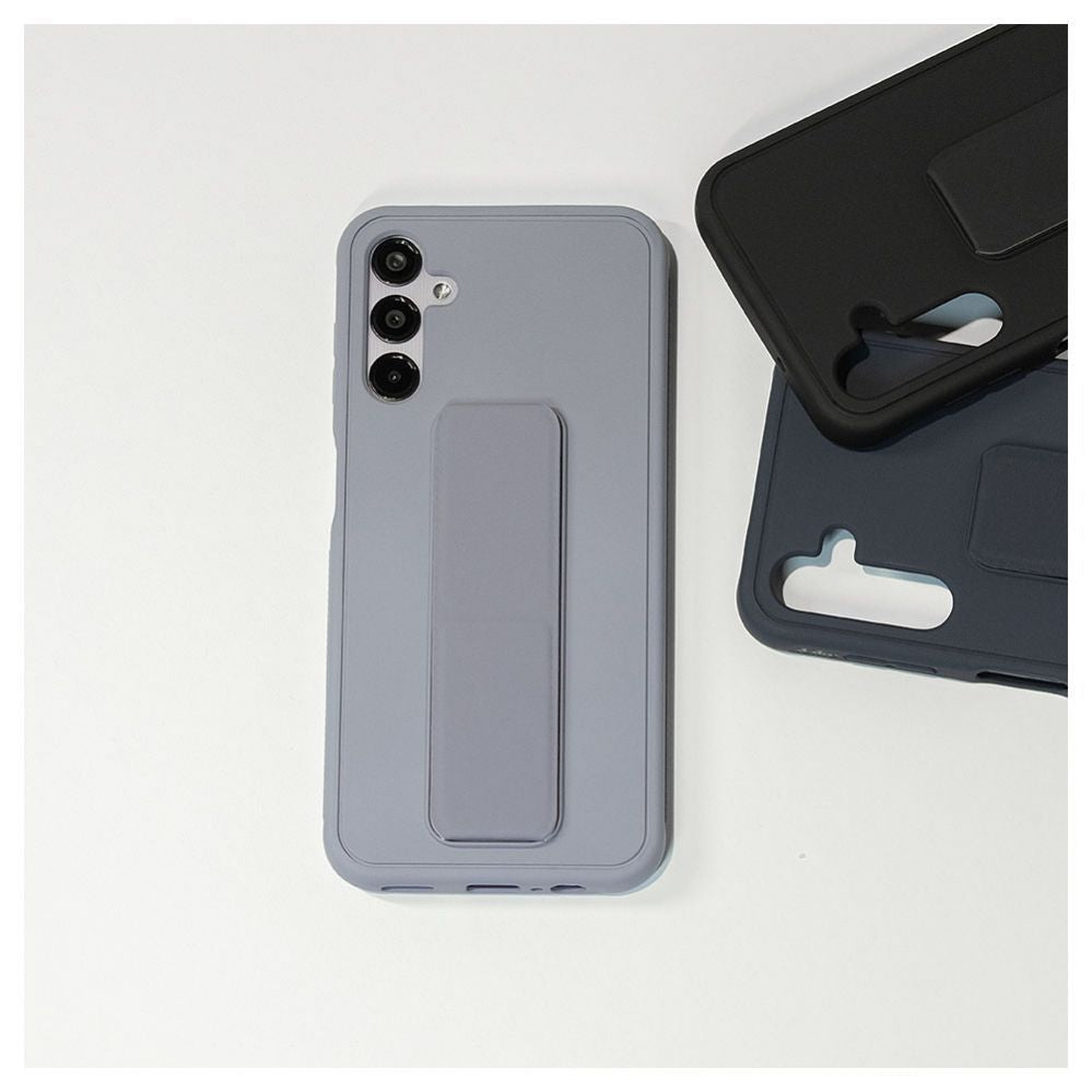 Back panel cover iLike Samsung Galaxy A14 5G Silicone Case with stand Purple