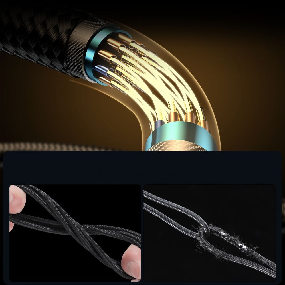 Cable Joyroom  Joyroom Gaming Cable S-CC100A6 USB-C (angled) / USB-C (straight) 100W 1.2m - black