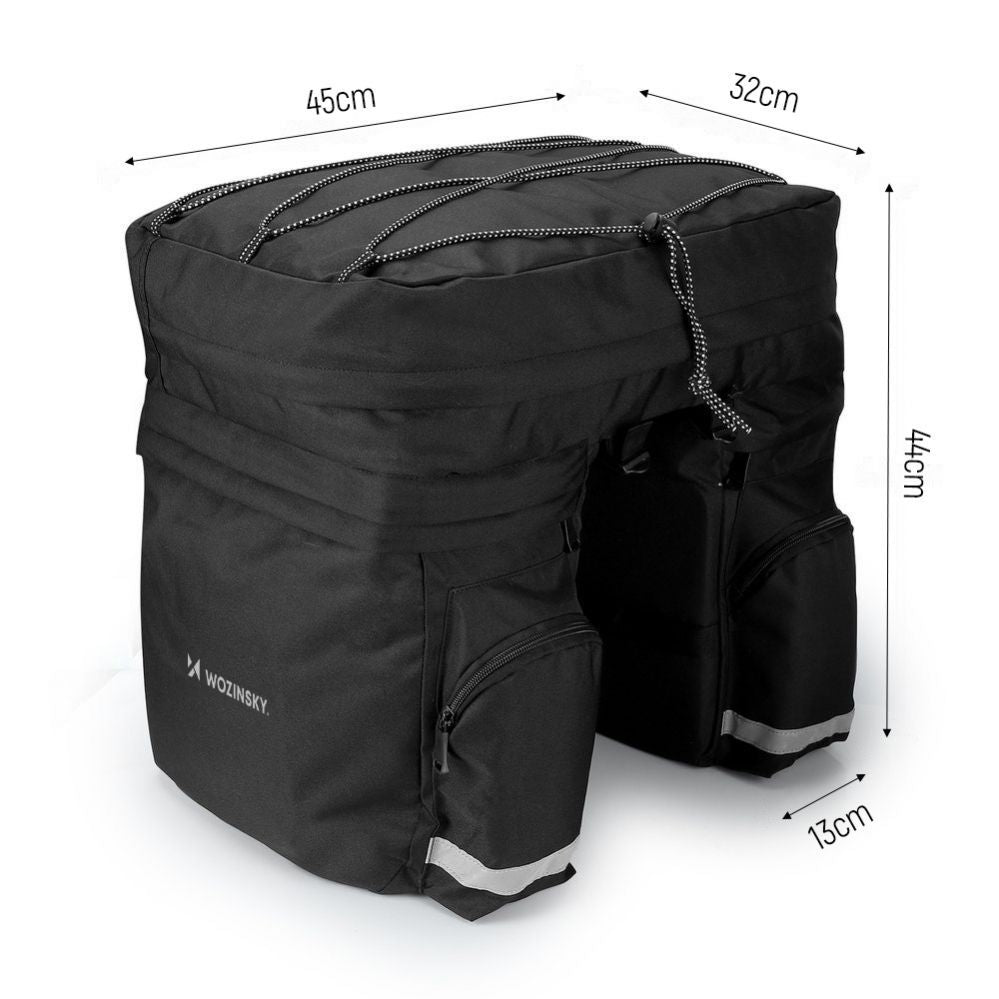 Аксессуар для велосипеда Wozinsky  Wozinsky 60L spacious bike rack bag (rain cover included) black (WBB13BK)