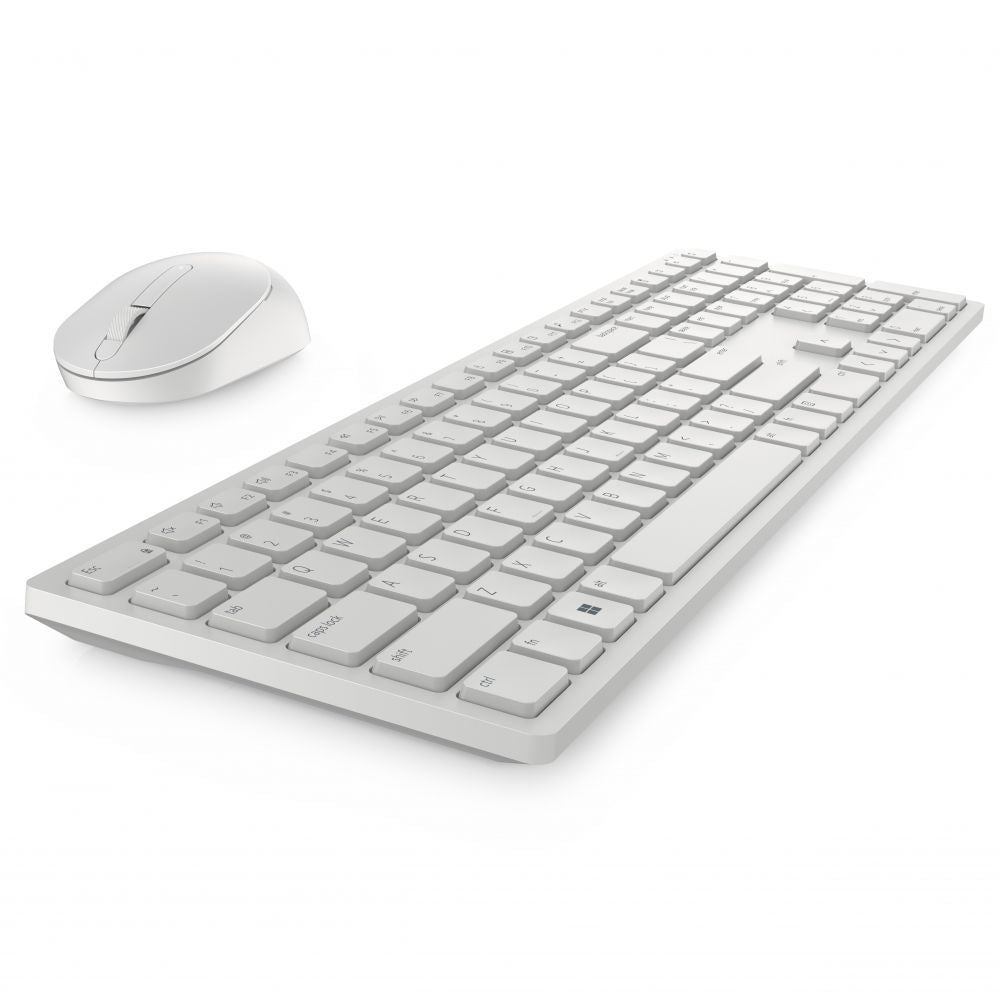 Компьютерная клавиатура Dell  Keyboard and Mouse KM5221W Pro Wireless, US, 2.4 GHz, White