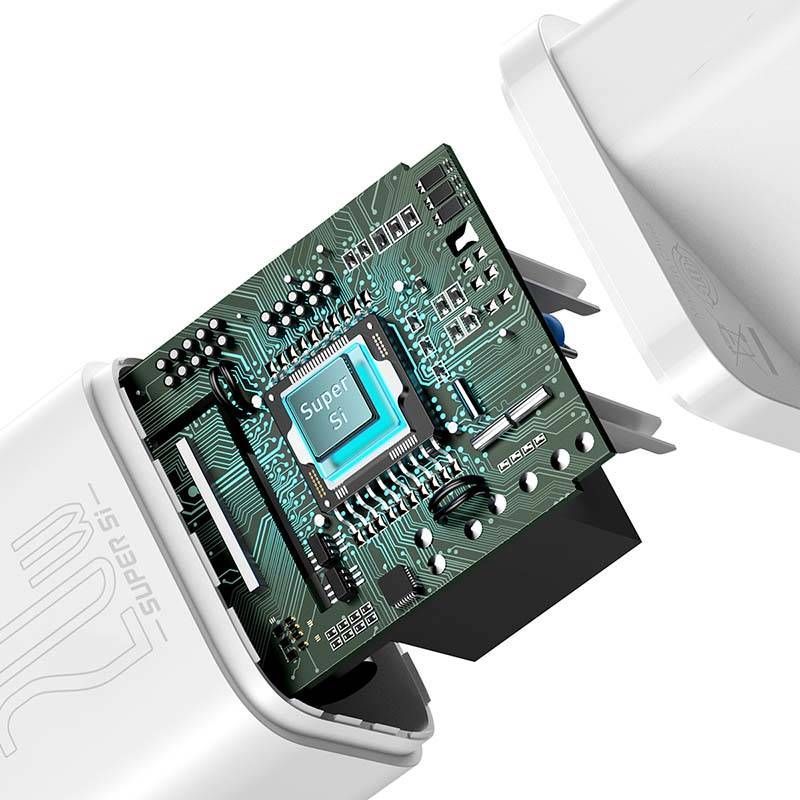 Адаптер Baseus  Baseus Super Si Quick Charger 1C 20W (white)