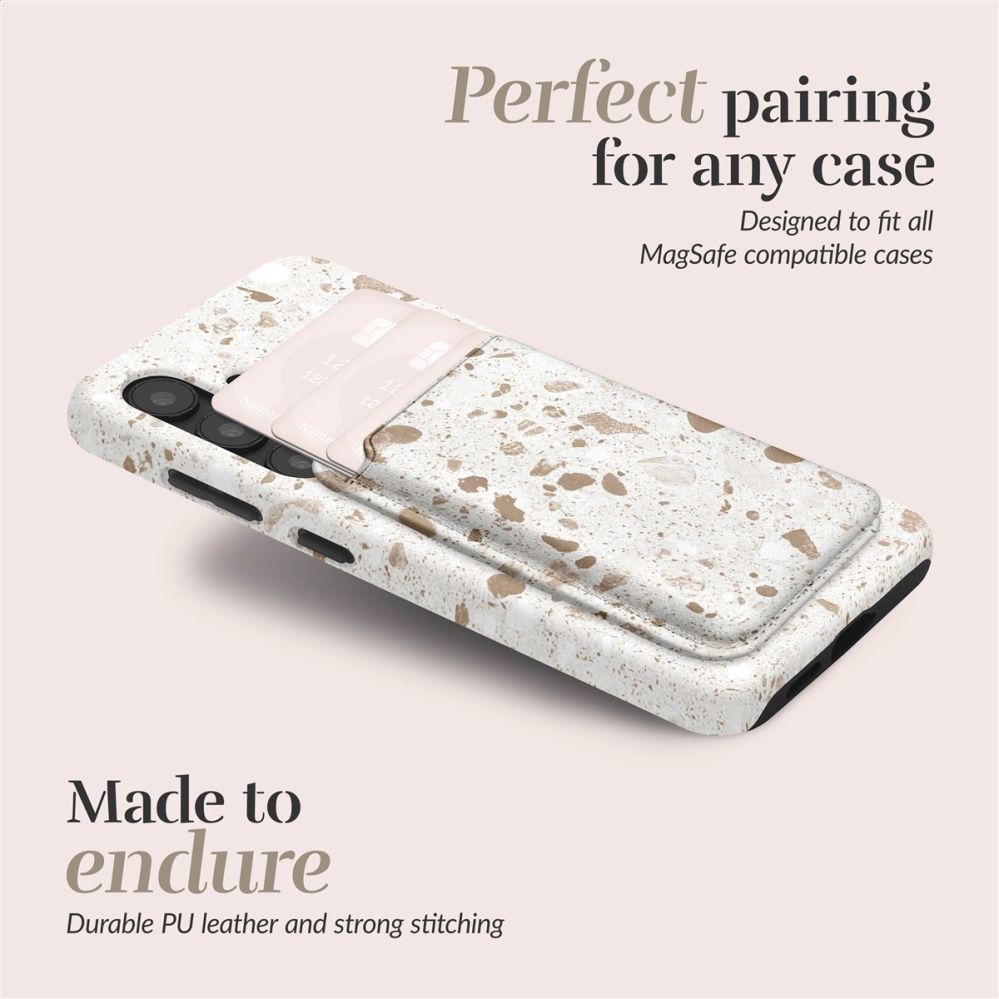 Back panel cover Mio MIO Soft Terrazzo Magsafe Case Compatible Card Holder