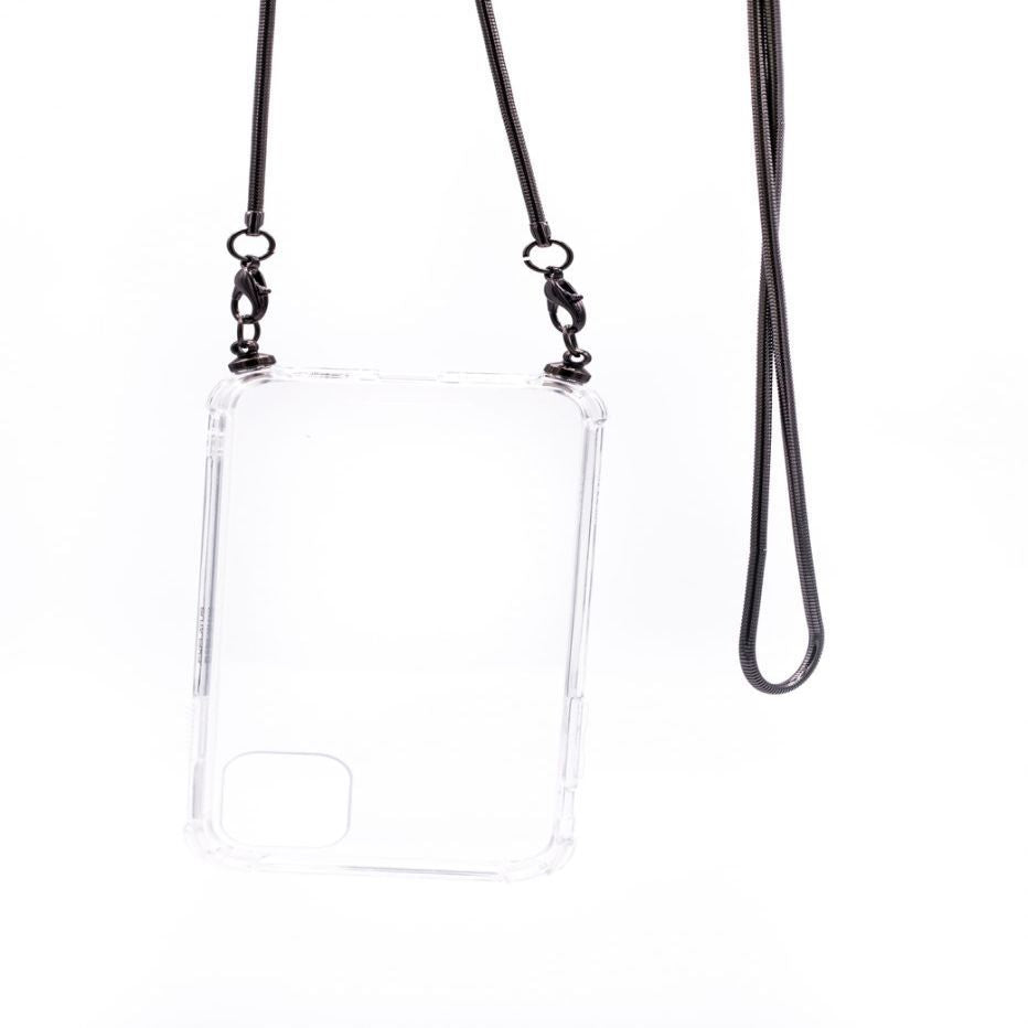 Чехол на заднюю панель Evelatus Samsung Galaxy A10 Silicone Transparent with Necklace TPU Strap Space Gray