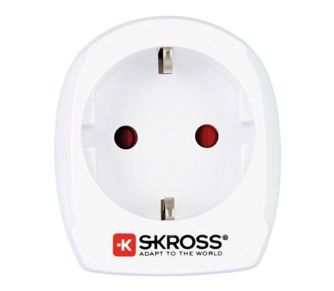 Adapter Skross  Travel adapter CA EU to DEN - Europe to Denmark White