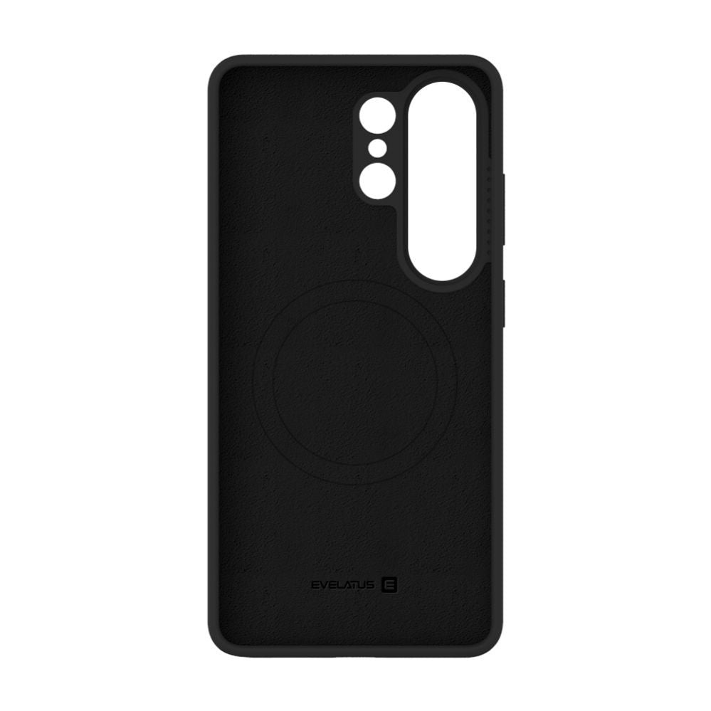 Back panel cover Evelatus Samsung Galaxy S26 Ultra Premium Magnetic Soft Touch Silicone Case Black