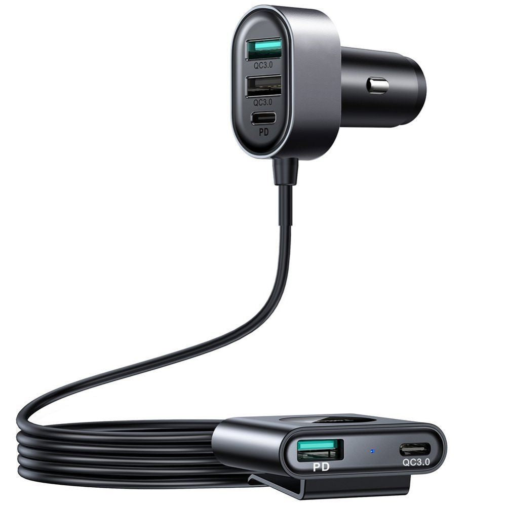 Adapter Joyroom  Joyroom car charger 2xPD + 2xQC3.0 72W 1.5m black (JR-CL05)