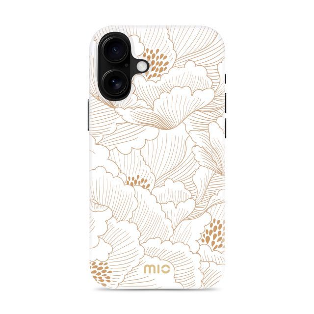 Чехол на заднюю панель Mio  MIO White Roses Magsafe Compatible for iPhone 16 Plus