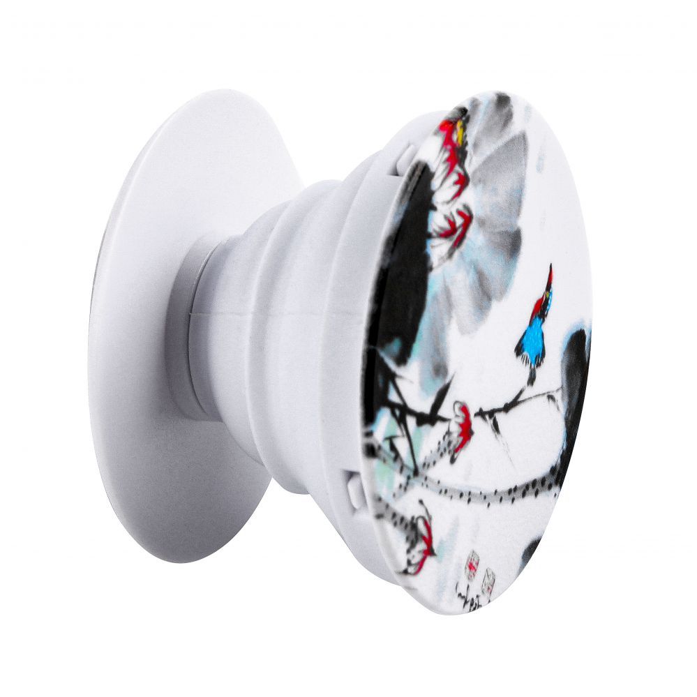 Universaalne telefonihoidja (Popsocket) iLike  Universal Pop Holder Flower White