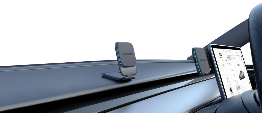 Universaalne telefonihoidja (Popsocket) Evelatus  MagSafe Qi wireless charging magnet mount (for Car Screen/dashboard, laptop, tablet, monitor) Black