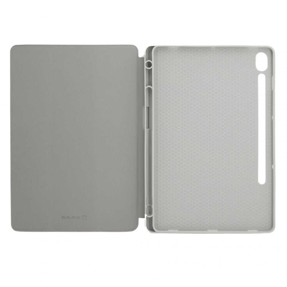 Kaaned Evelatus  Galaxy Tab S9 Tablet case with imitate microfiber inside Silver