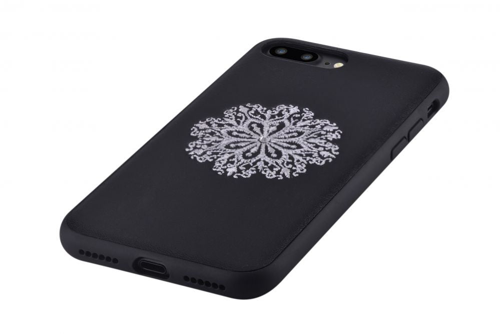 Back panel cover Devia Apple iPhone 7 Plus/8 Plus Flower Embroidery Case Black