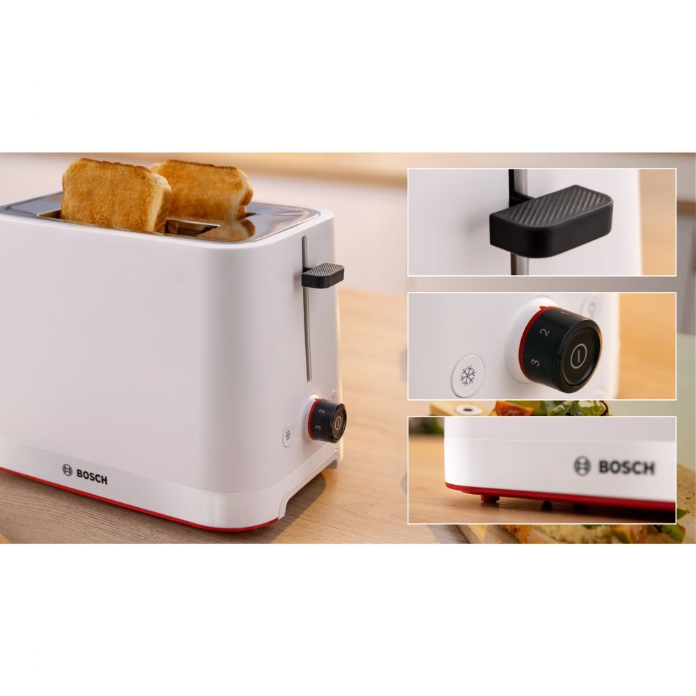 Röster Bosch  Compact Toaster | TAT3M121 MyMoment | Number of slots 2 | Housing material Plastic | White